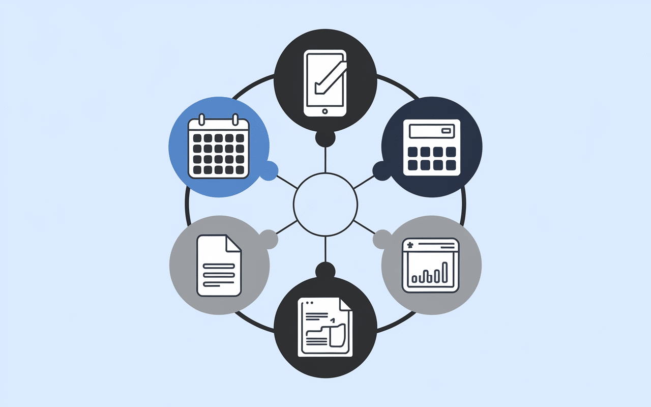 Icônes des fonctionnalités Skello