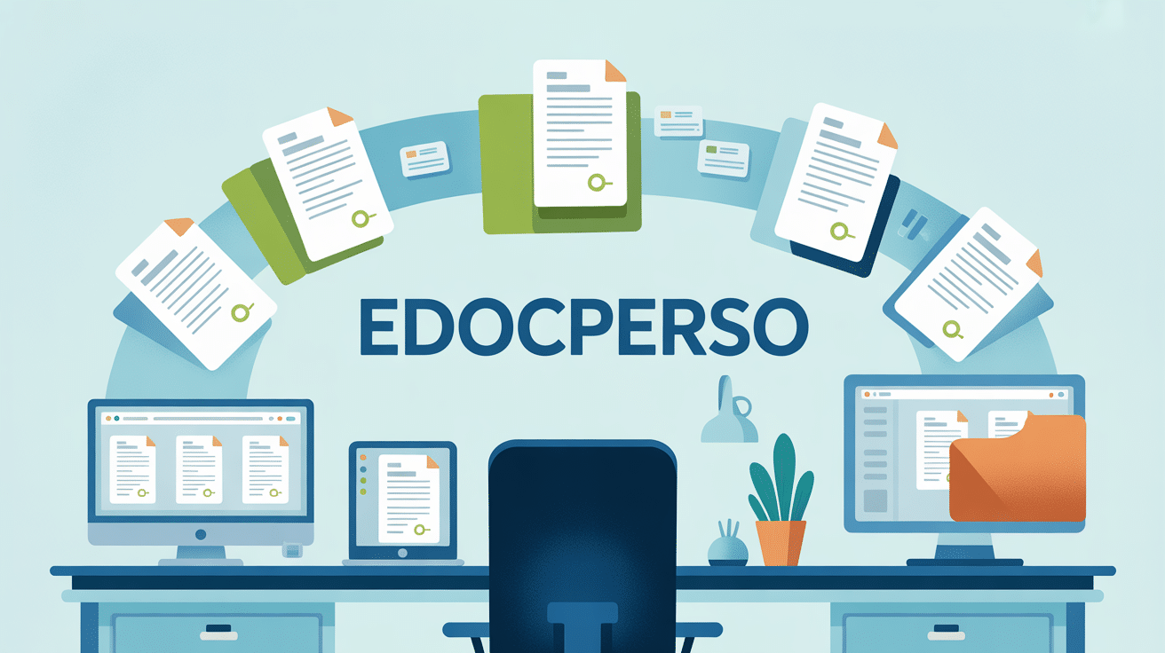 Illustration d'un bureau digital avec EDocPerso