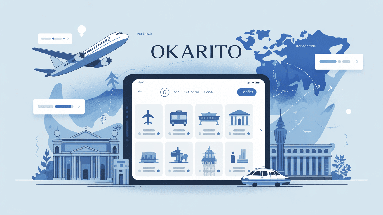 Interface Okarito gestion voyage sur tablette