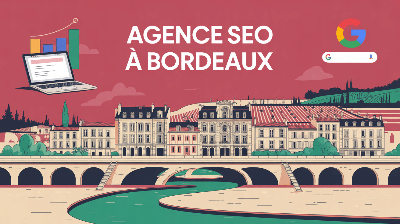 Illustration ville portuaire Bordeaux avec SEO