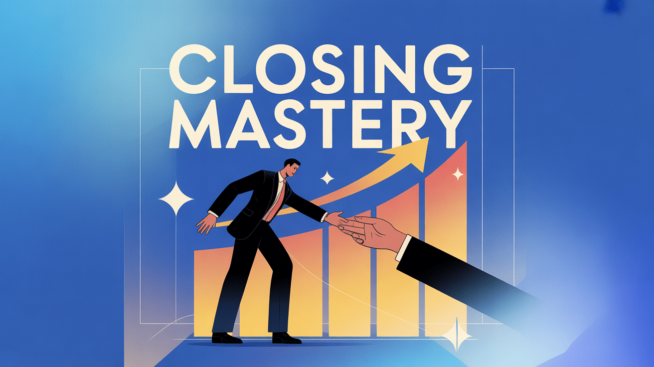 Homme d'affaires serrant la main Closing Mastery