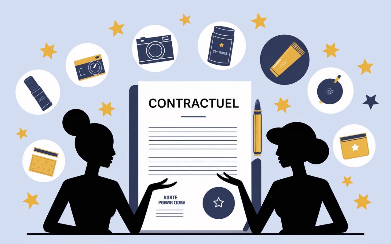 concept deux silhouettes contrat d'égérie