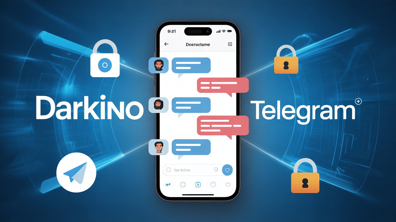 Smartphone avec messagerie et icônes de sécurité