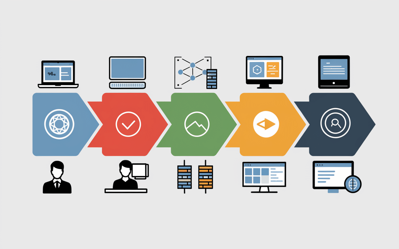 Diagramme étapes développement SaaS sur mesure