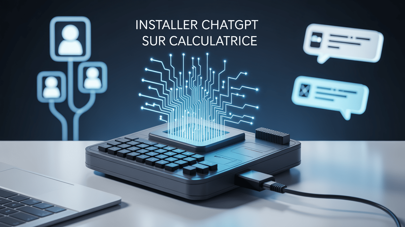 Calculatrice moderne avec circuits IA