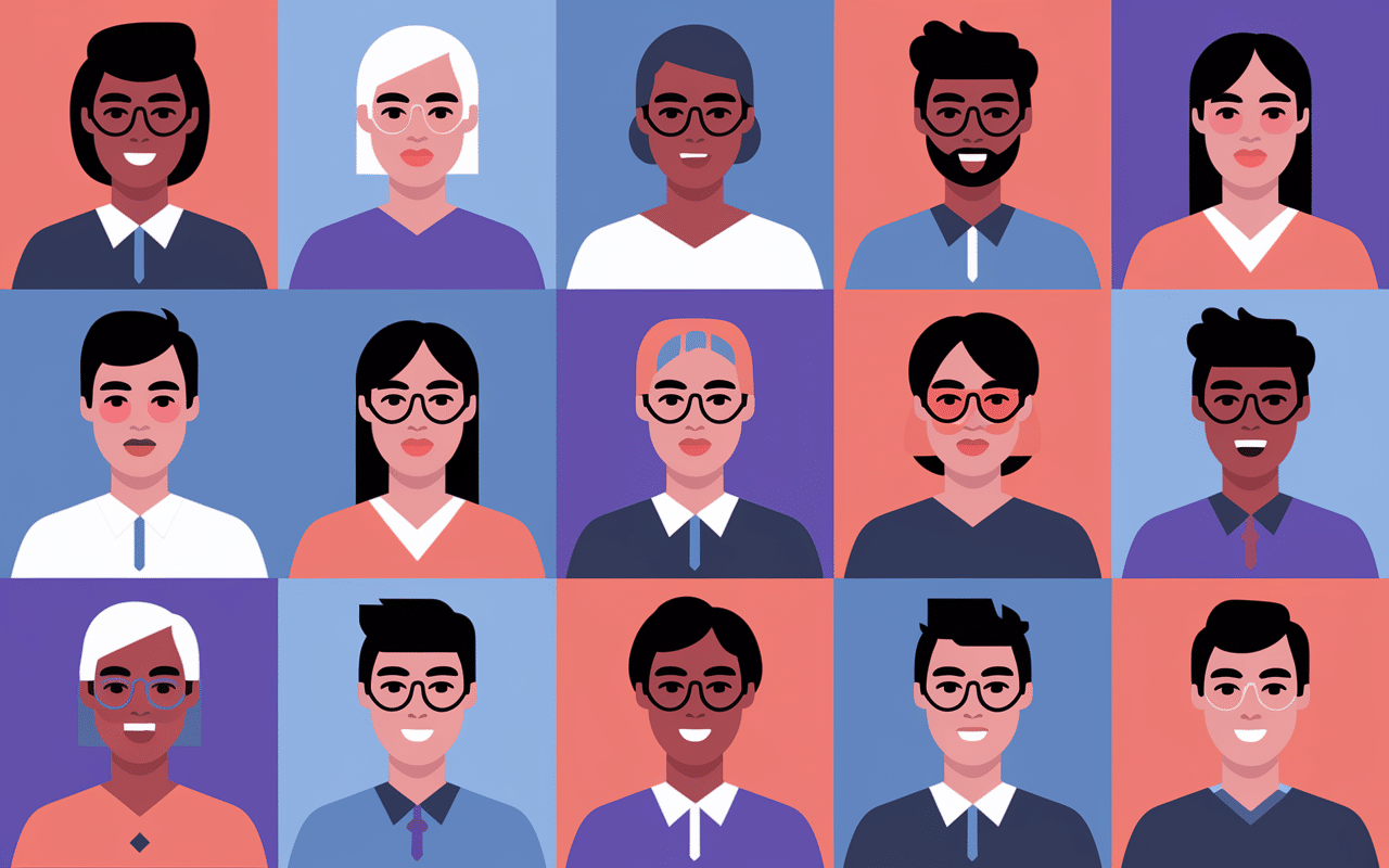 Interface de personnalisation Moemate avec avatars et options