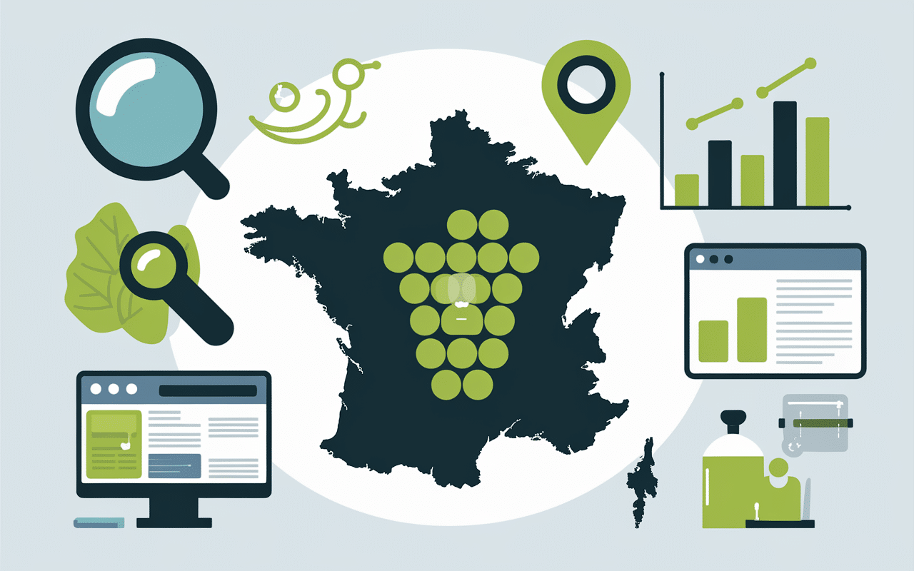 Carte stylisée référencement local Bordeaux