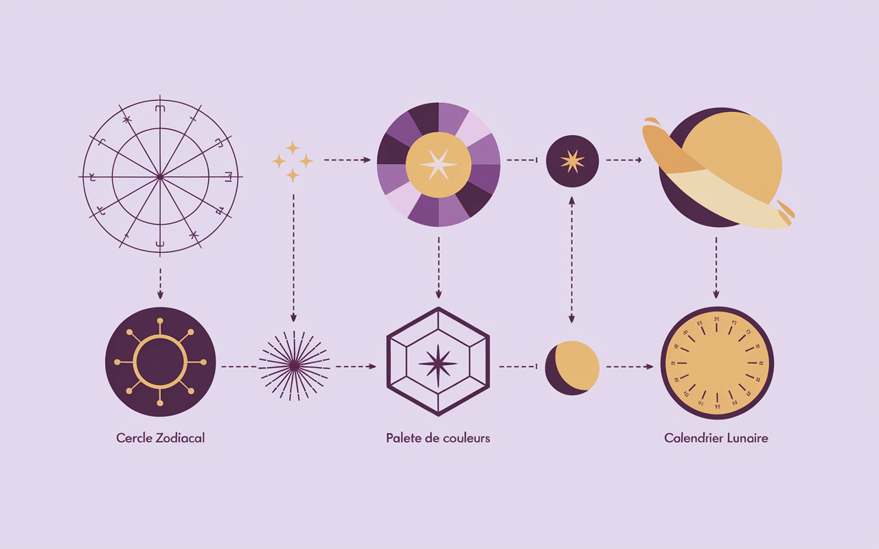 Schéma du processus pratique pour le branding astral.