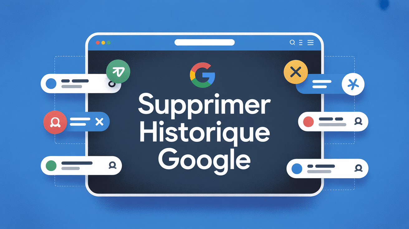Interface suppression historique Google