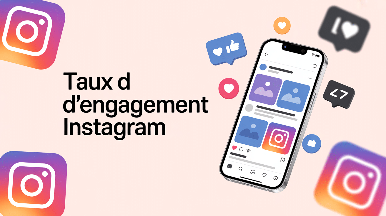Smartphone avec icônes d'engagement