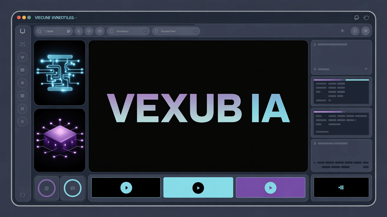 Interface moderne de Vexub IA avec éléments d'intelligence artificielle