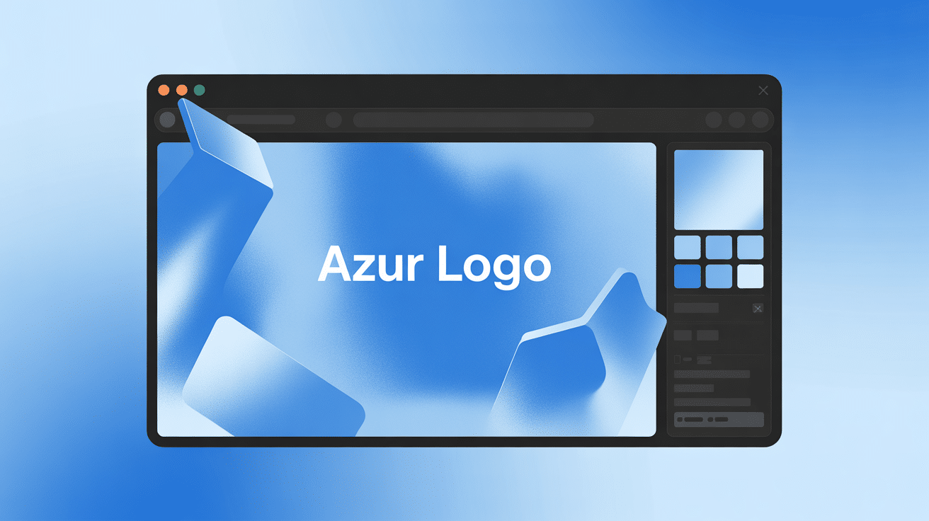azur logo moderne dégradé bleu formes minimalistes