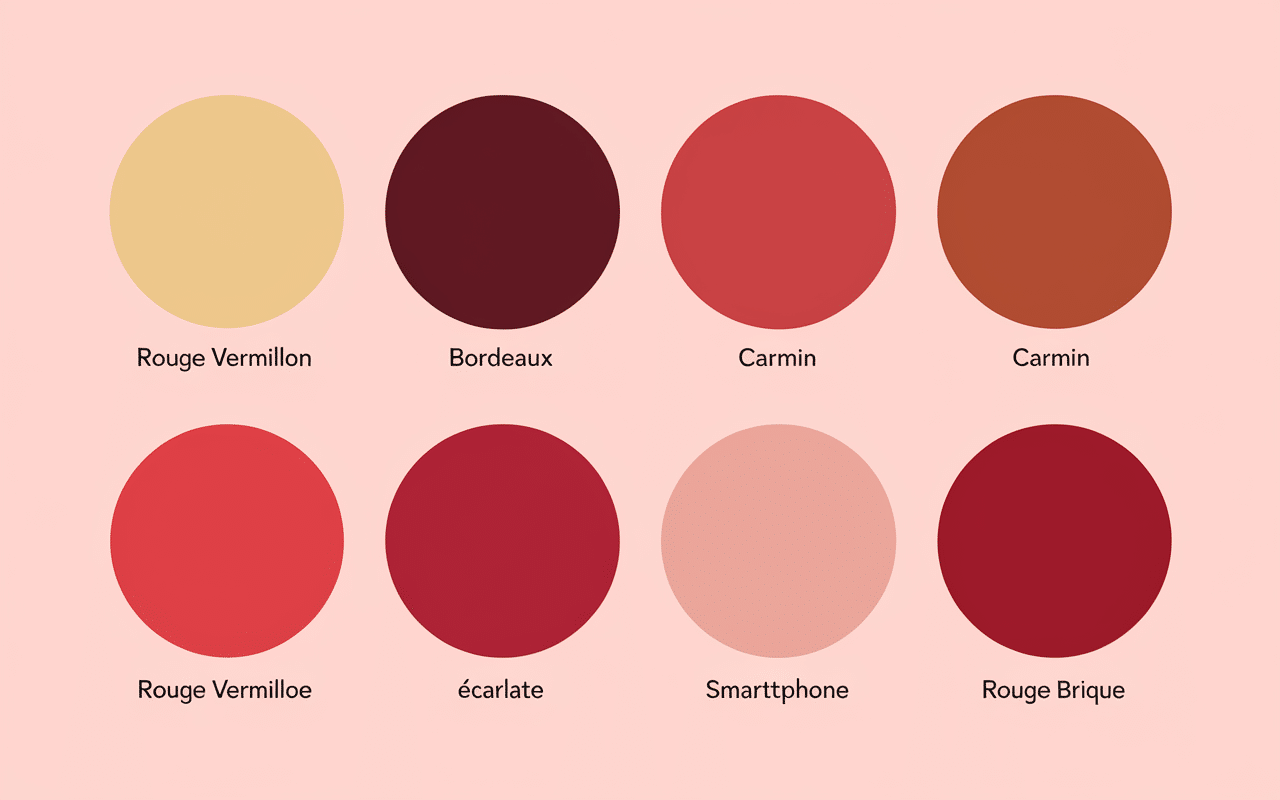 différentes nuances de rouge pour logo rouge selon secteur