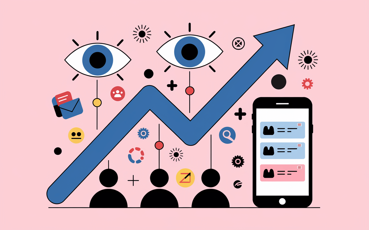 Graphique croissance phrase d accroche Insta