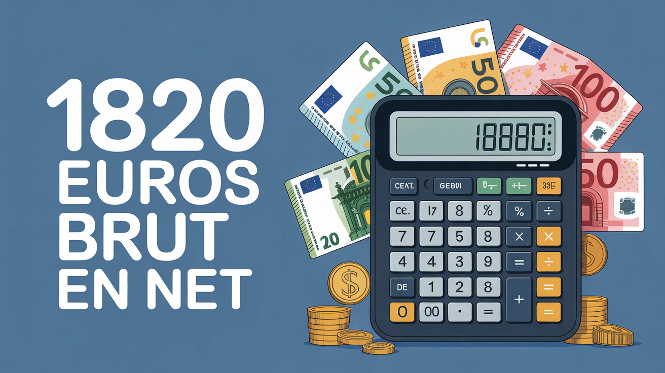 1820 brut en net calculatrice et billets