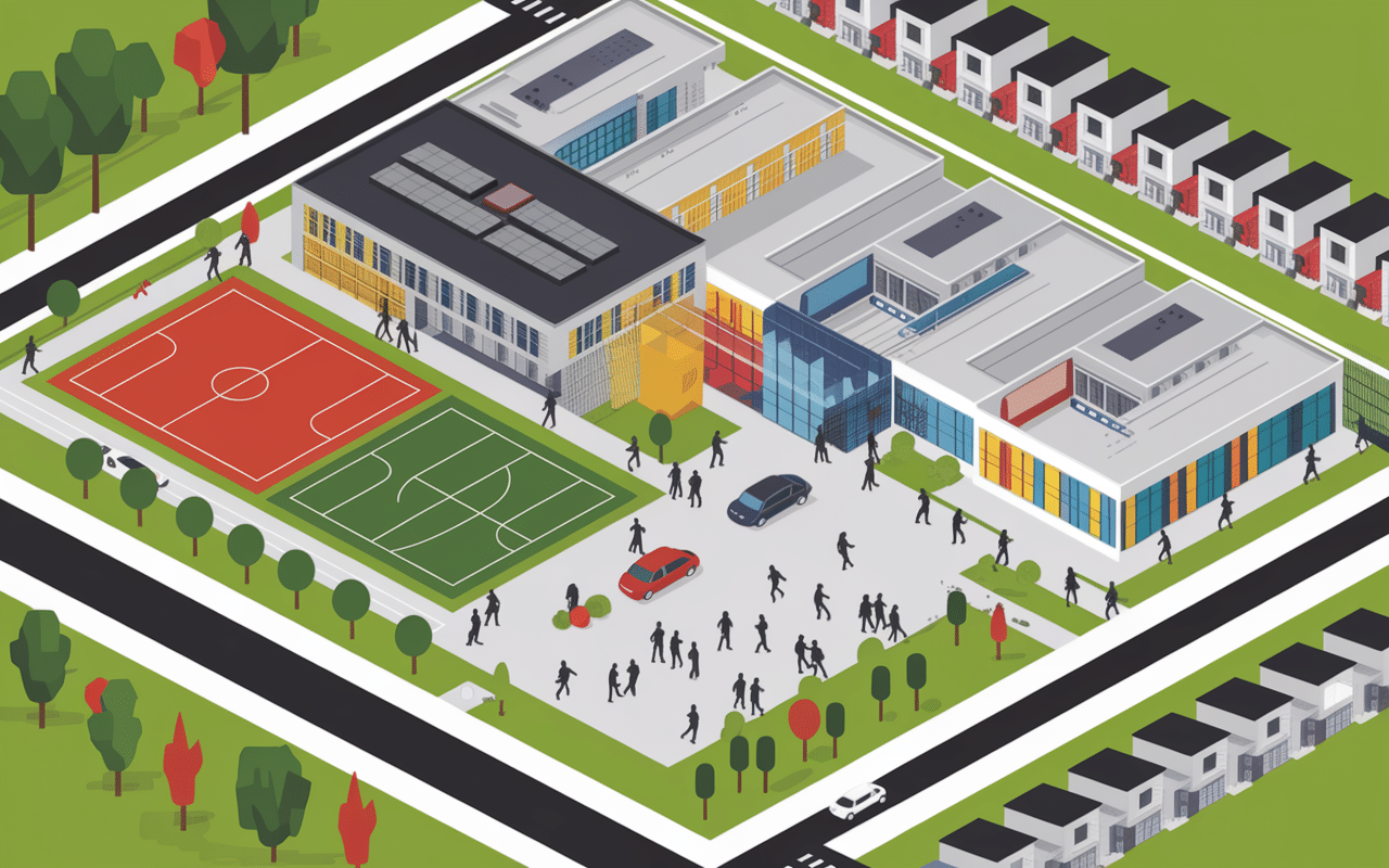 college 41 établissement scolaire vue aérienne