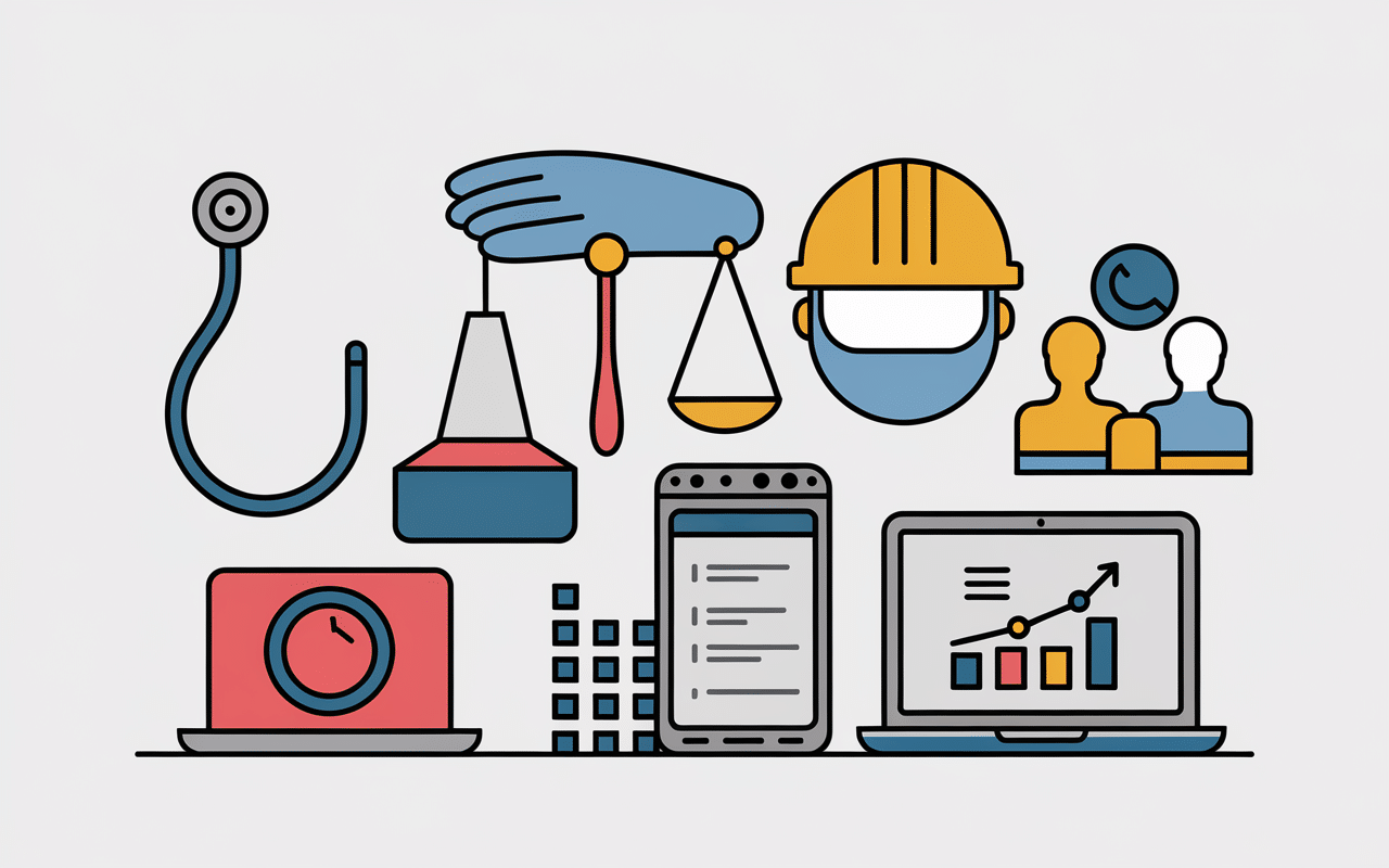 icônes csp+ métiers et symboles professionnels