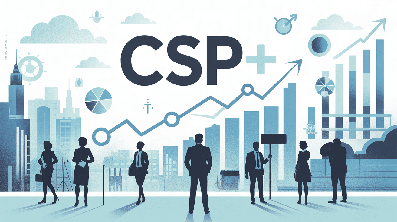 illustration csp+ silhouettes professionnels croissance