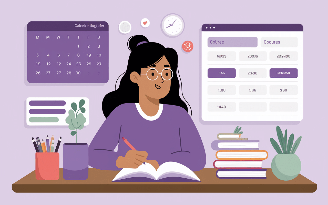 Widgets netyparéo purple campus calendrier et notes