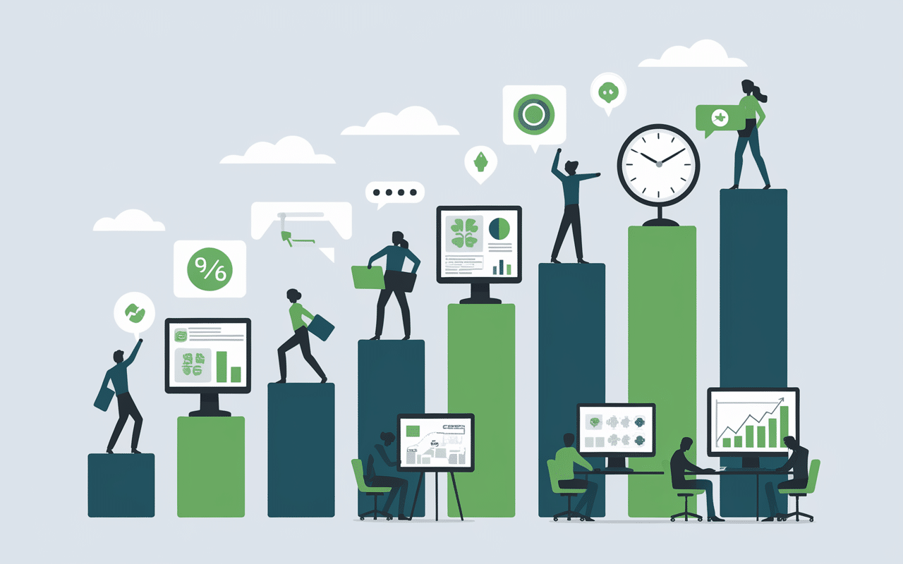 Graphique grovop productivité collaboration entreprise