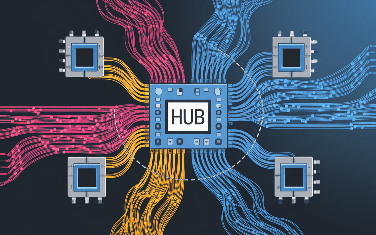 hub harnes schéma connecteurs et câbles