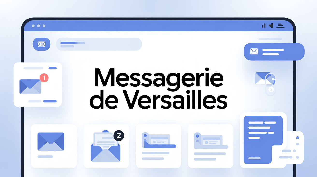 interface versailles messagerie sur écran ordinateur