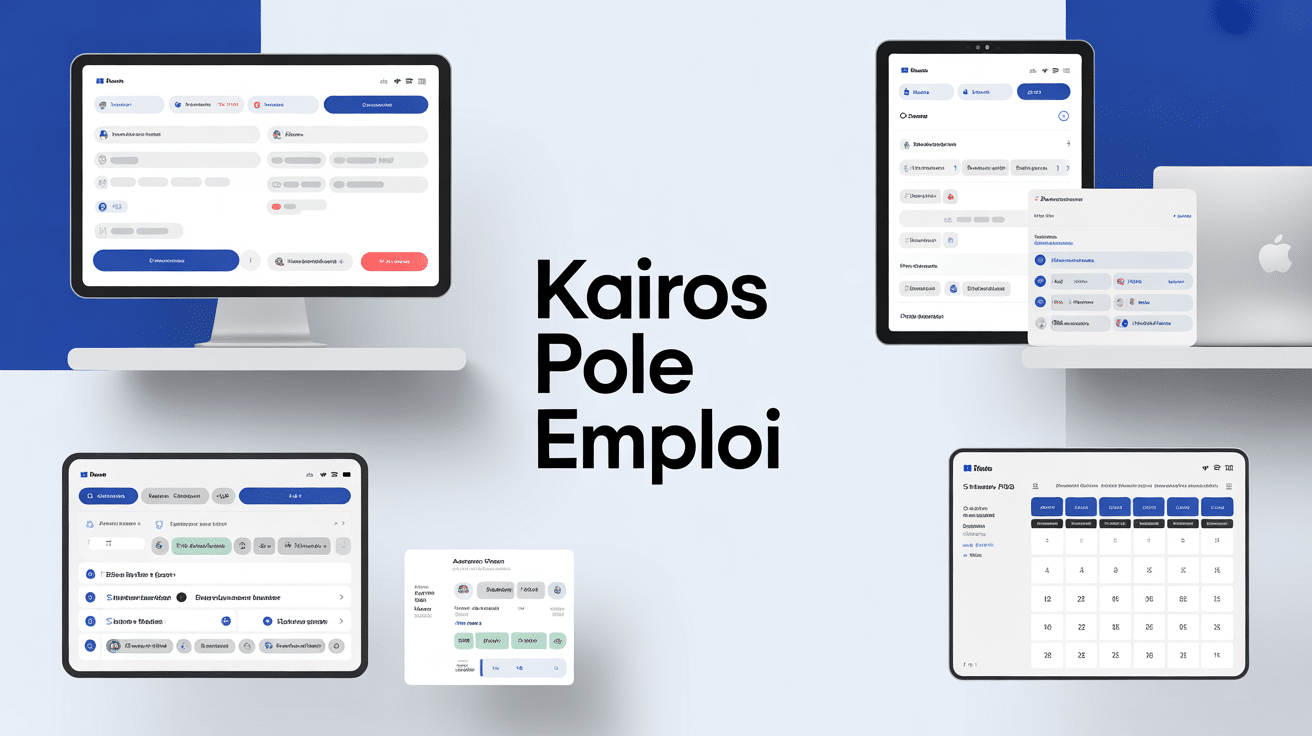 vue interface kairos pole emploi sur ordinateur et tablette