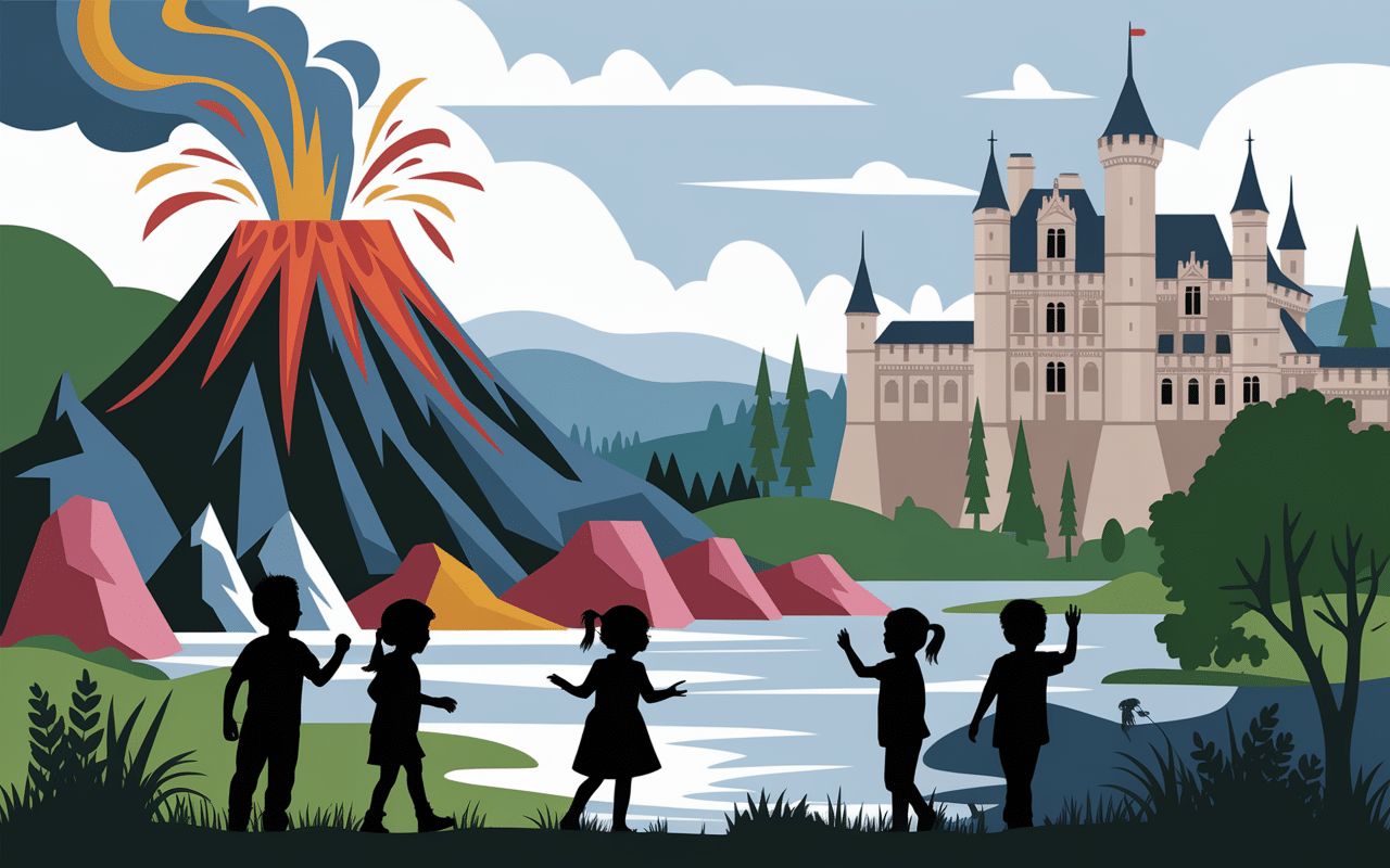 ma classe en auvergne enfants volcan château