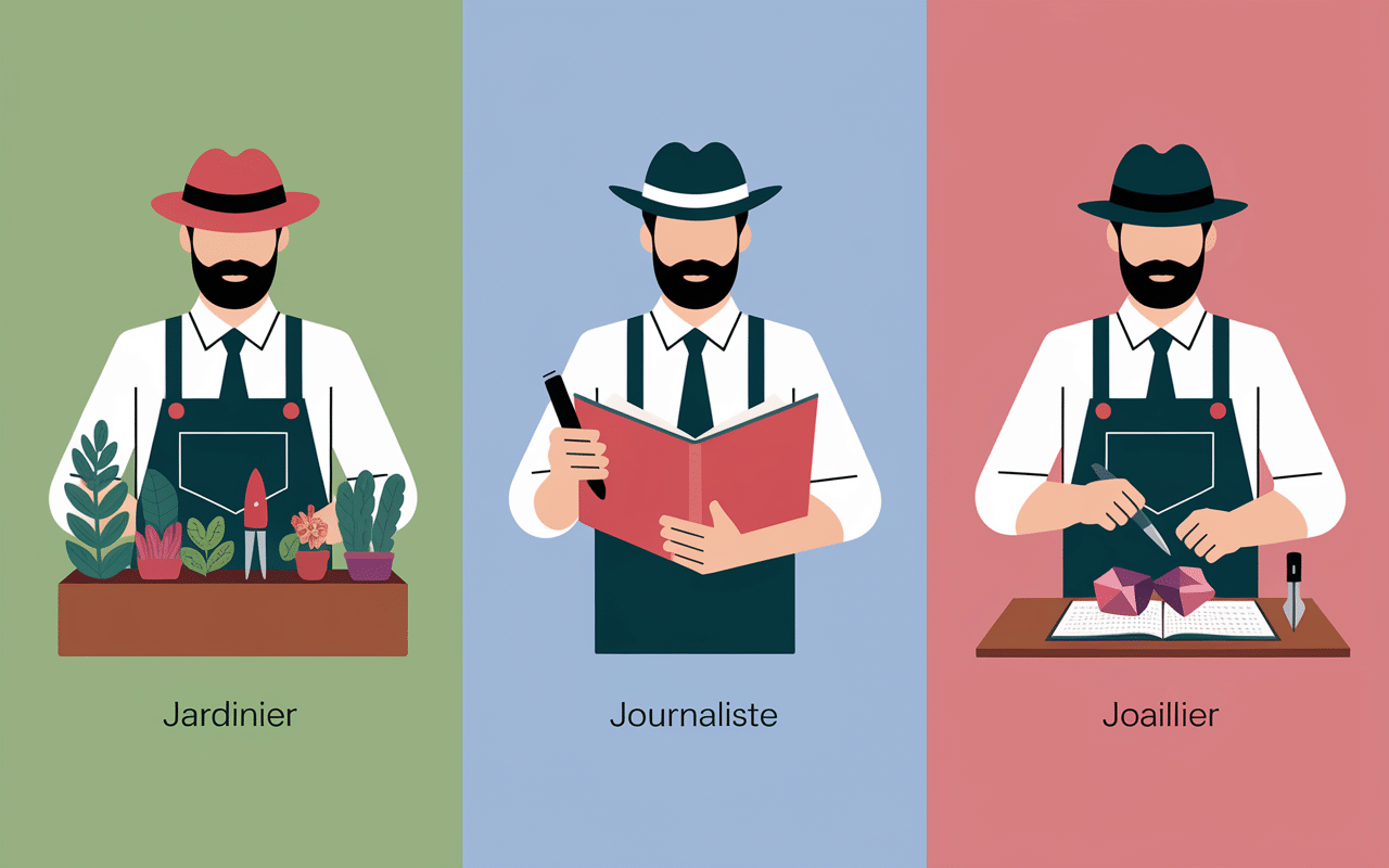 metier en j jardinier journaliste joaillier