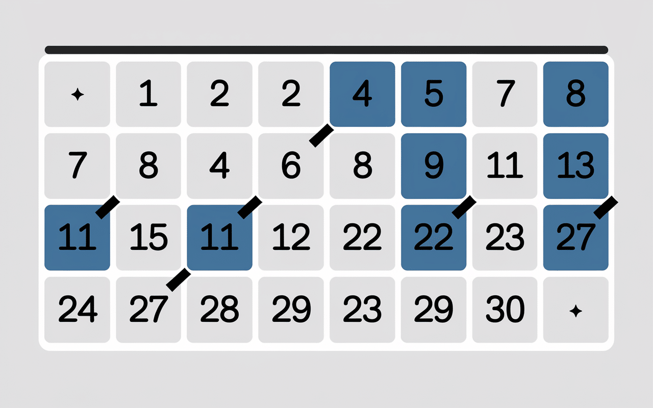 Structure calendrier semaine paire 2024 infographie