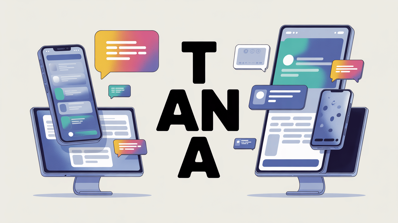 Illustration t an a bulles dialogue écrans