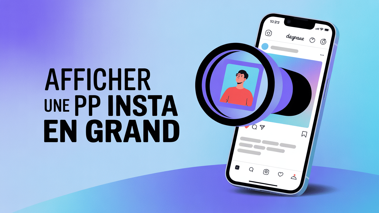 Illustration pp insta en grand sur smartphone