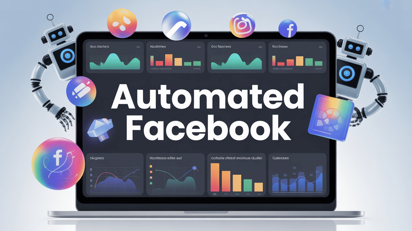automated facebook graphique statistiques laptop