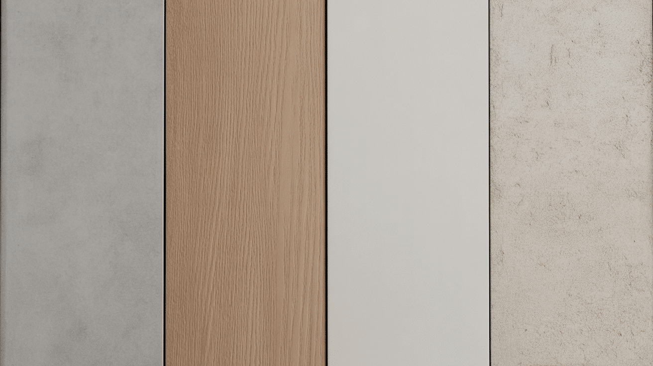 bande de propreté maison avec différents matériaux