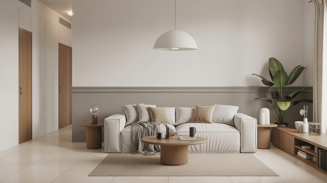 bande de propreté maison dans salon moderne