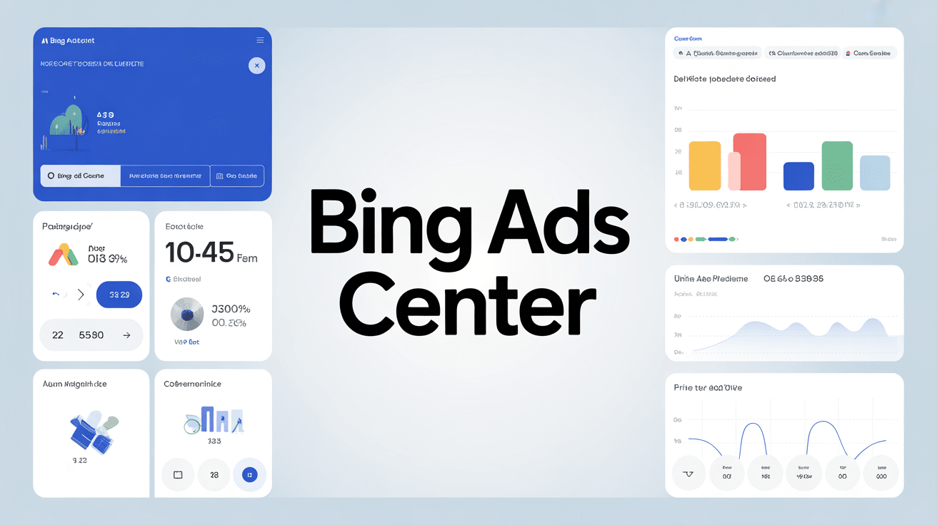 Interface Bing Ads Center avec graphiques de performance