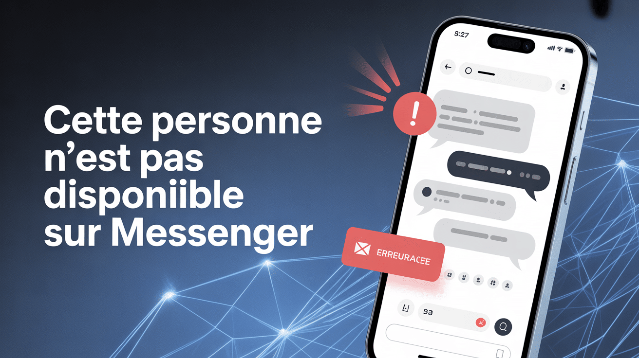 smartphone avec alerte cette personne n'est pas disponible sur messenger