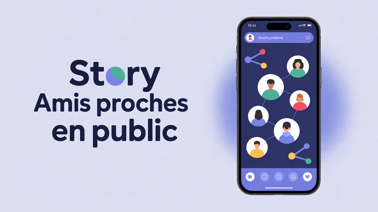 illustration comment mettre une story amis proche en public