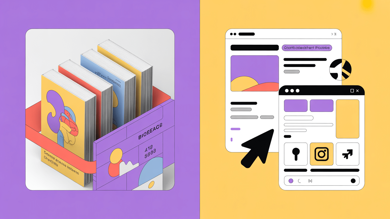 Supports de communication physiques et digitaux côte à côte