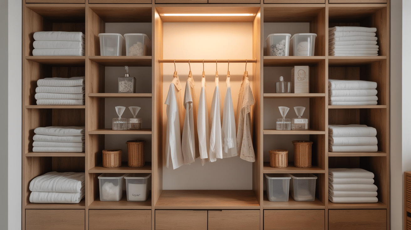 Placard organisé linge parfumé sachets parfumés