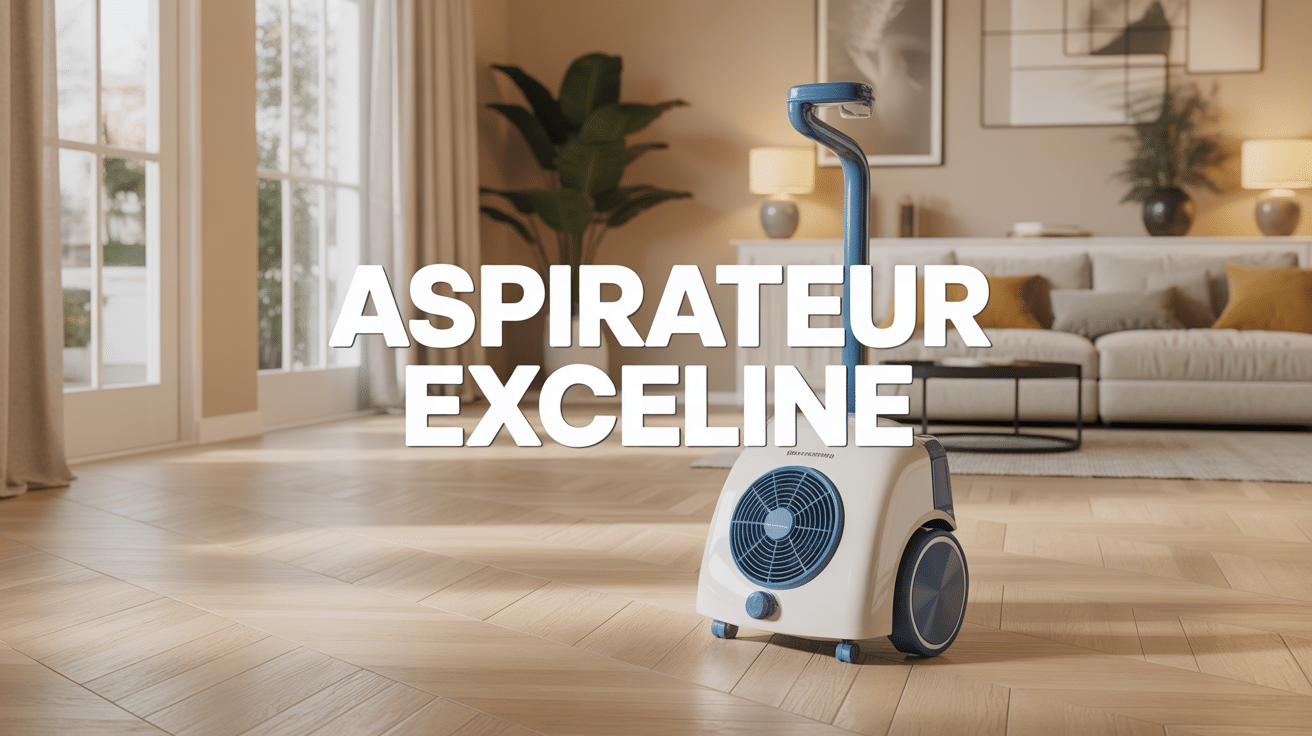 exceline aspirateur blanc bleu parquet salon