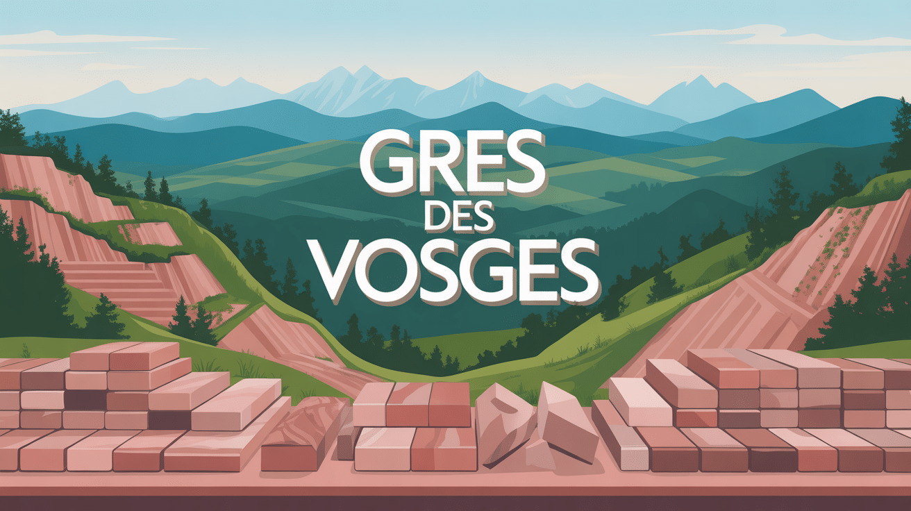 Panorama carrières grès des Vosges pierre rose