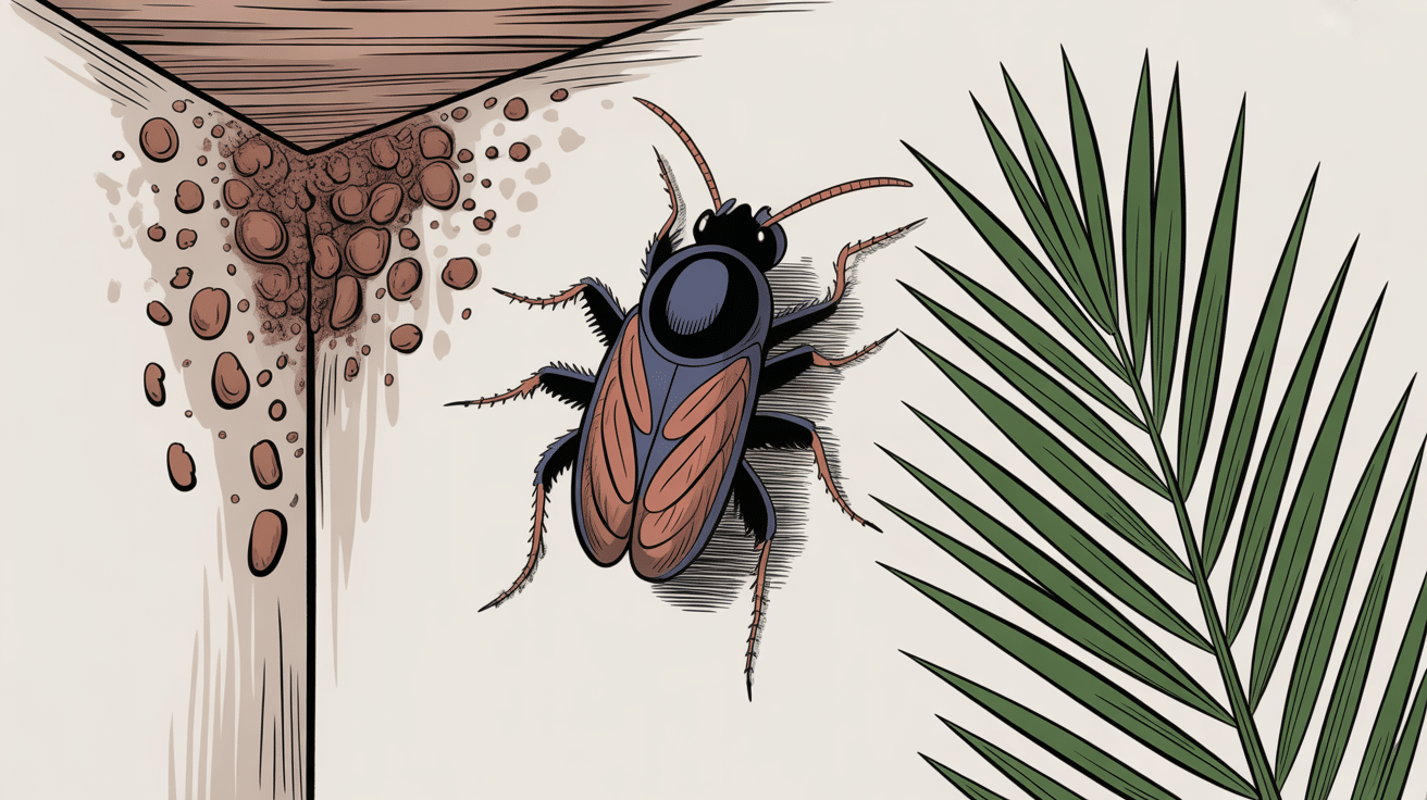 Loupe sur chenille dans la maison avec cocons et déjections