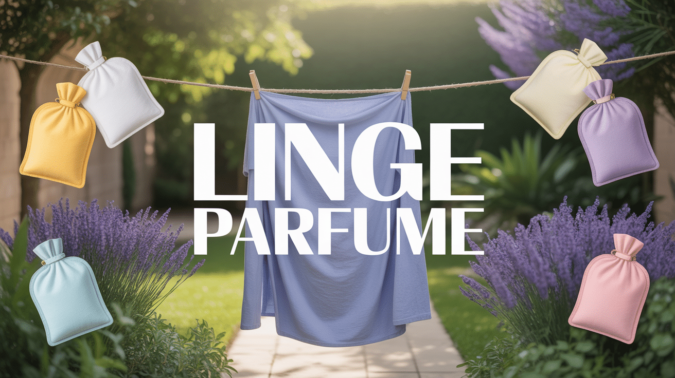 Linge parfumé suspendu jardin lavande