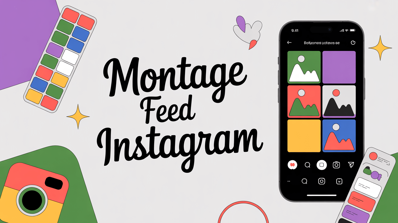 Montage feed Instagram smartphone créatif