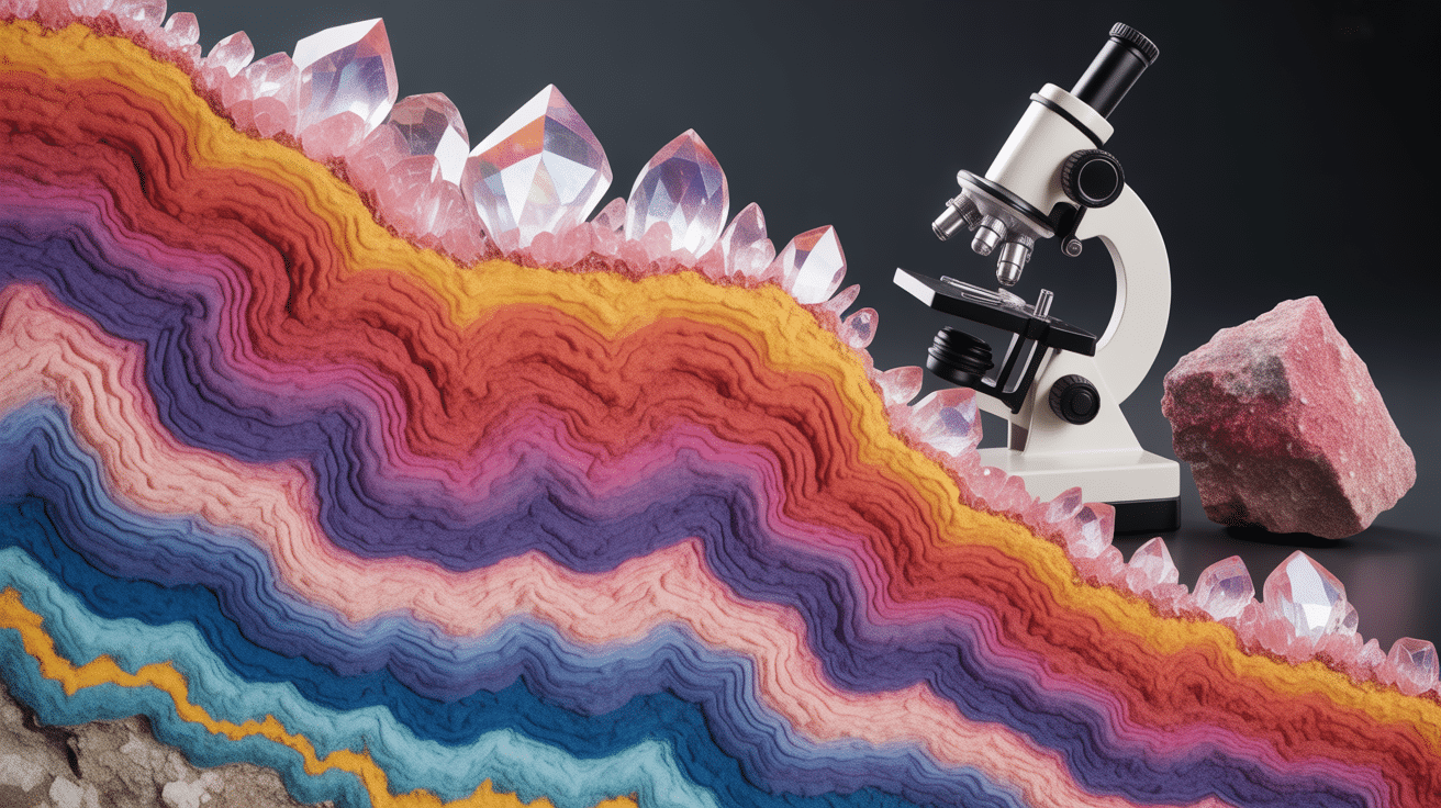 Coupe géologique grès des Vosges rose