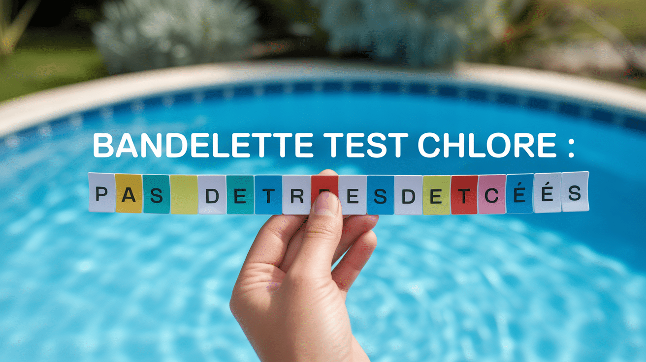 pas de trace de chlore sur bandelette test piscine