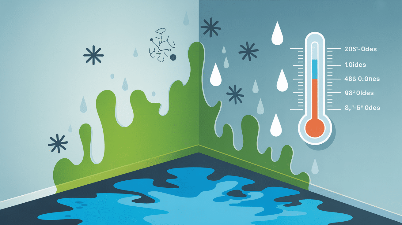 Angle de mur pont thermique moisissure