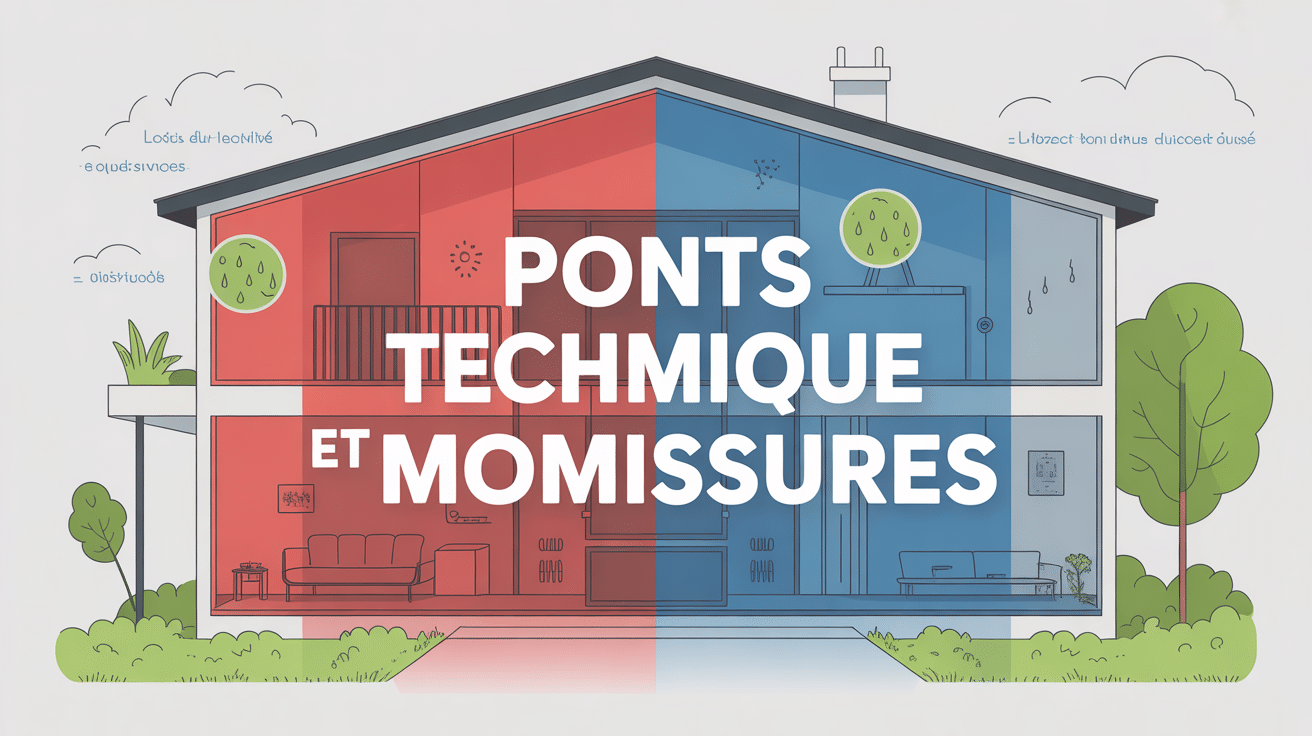 Schéma pont thermique moisissure dans une maison