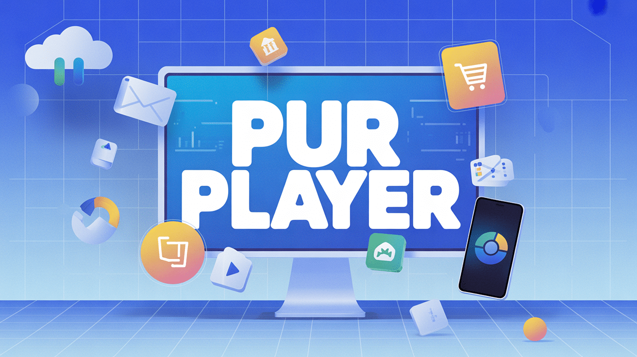 illustration pur player définition écran ordinateur digital